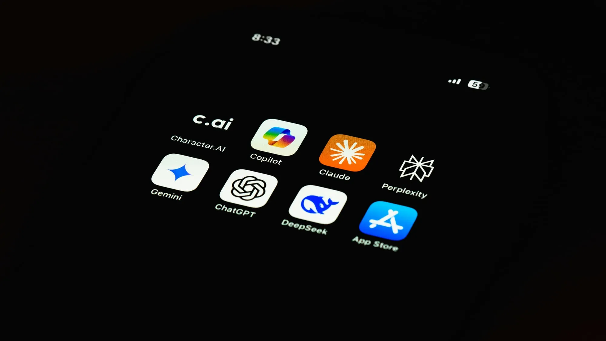 KI-Anwendungen auf einem Smartphone-Bildschirm